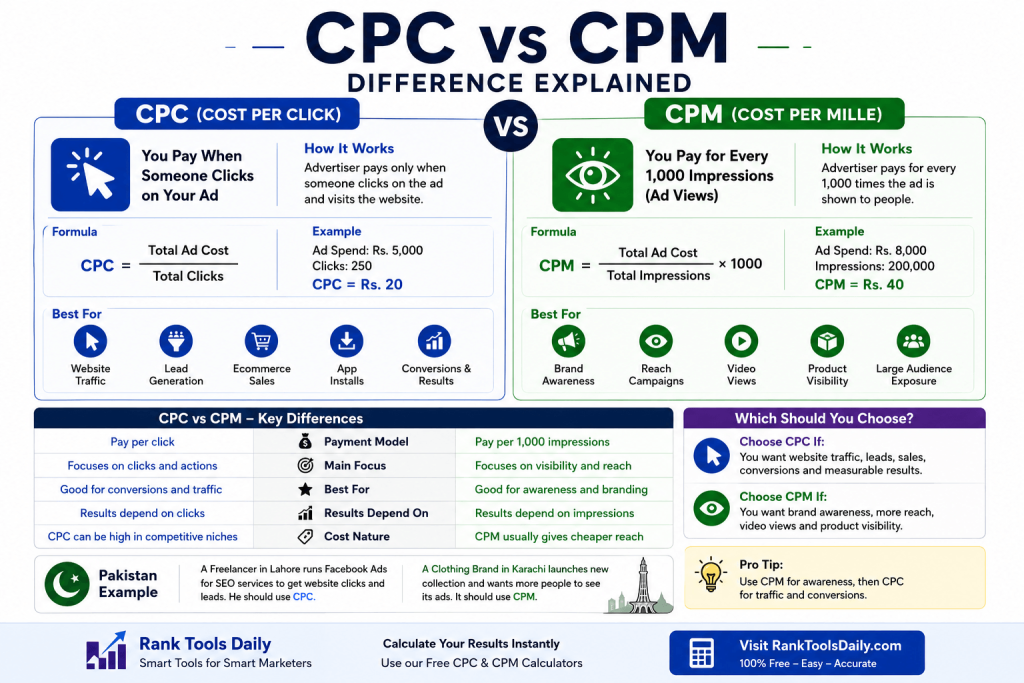 CPC and CPM Difference – Advertising Models Explained