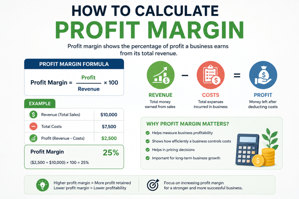 Profit margin formula explained with simple business example